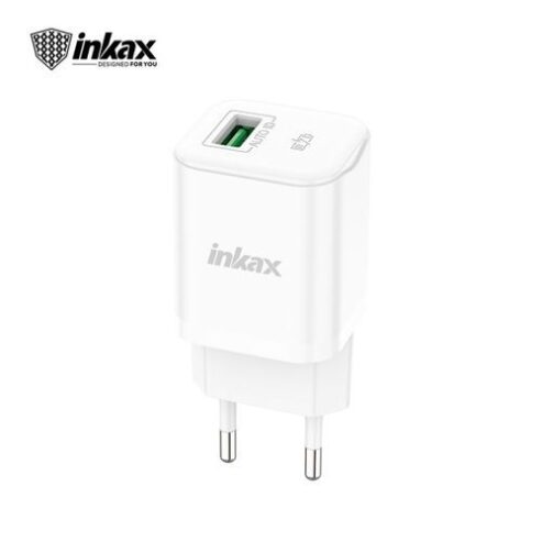 Inkax Chargeur Mural 2.1A – Micro USB – Blanc