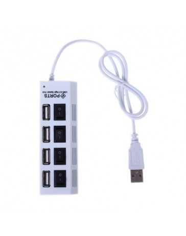 HUB USB 2.0 HI SPEED 4 PORTS + INTERRUPTEUR