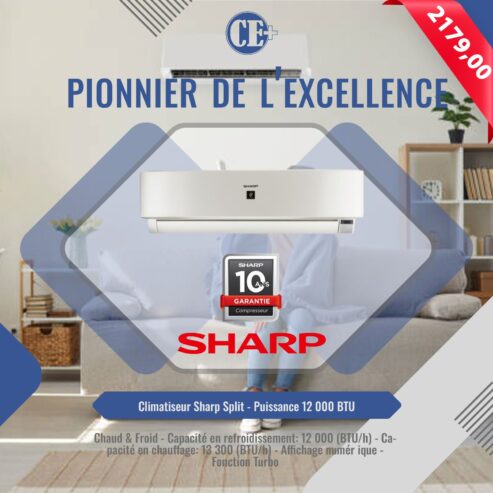 Climatiseur Sharp Split  12 000 BTU